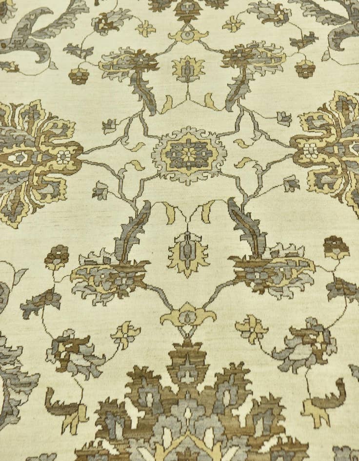 Detail image of  11' 6 x 13'  Hand Knotted Peshawar Ziegler Rug