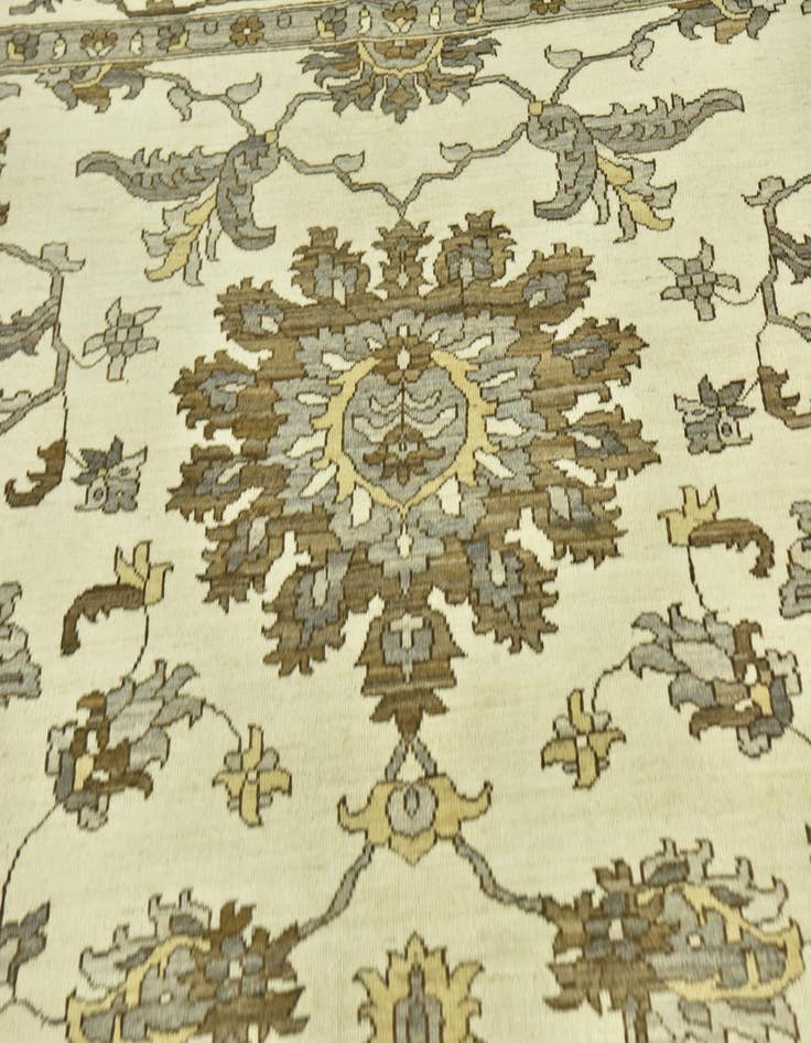 Detail image of  11' 6 x 13'  Hand Knotted Peshawar Ziegler Rug