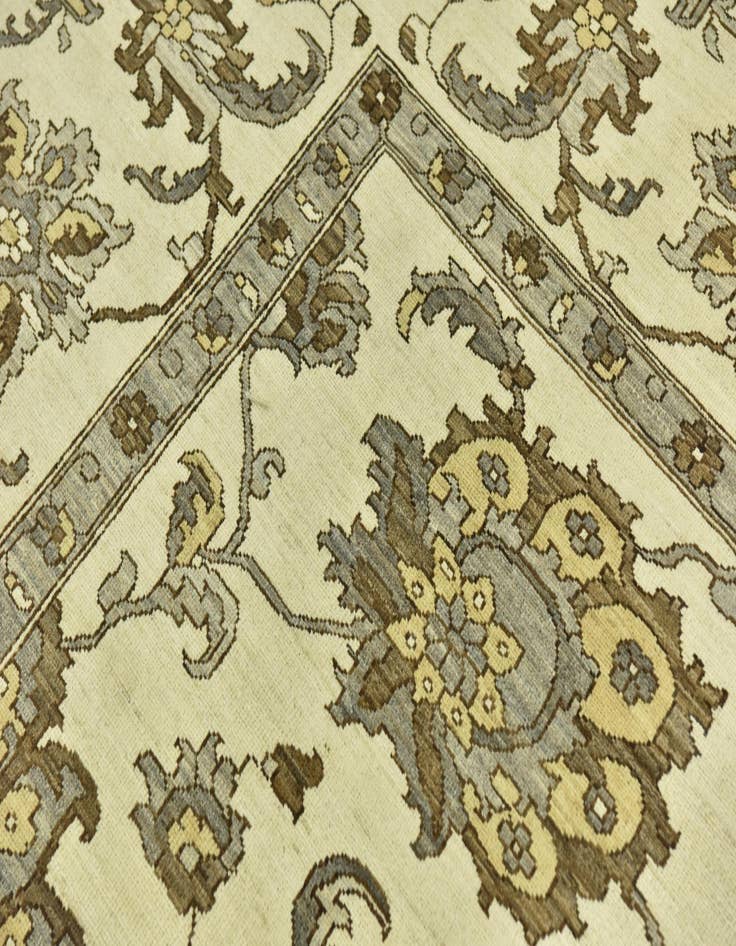 Detail image of  11' 6 x 13'  Hand Knotted Peshawar Ziegler Rug