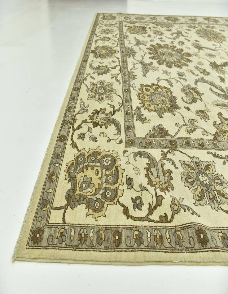 Detail image of  11' 6 x 13'  Hand Knotted Peshawar Ziegler Rug