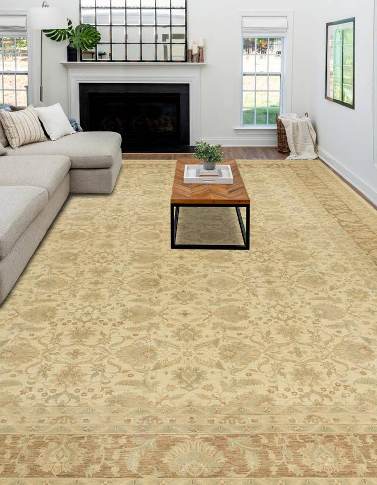 Detail image of  18' x 25' 6  Hand Knotted Peshawar Ziegler Rug