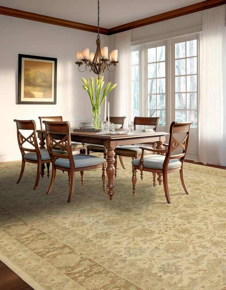 Detail image of  18' x 25' 6  Hand Knotted Peshawar Ziegler Rug