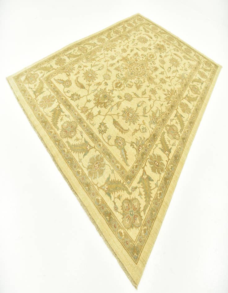 Detail image of  6' 7 x 10'  Hand Knotted Peshawar Ziegler Rug