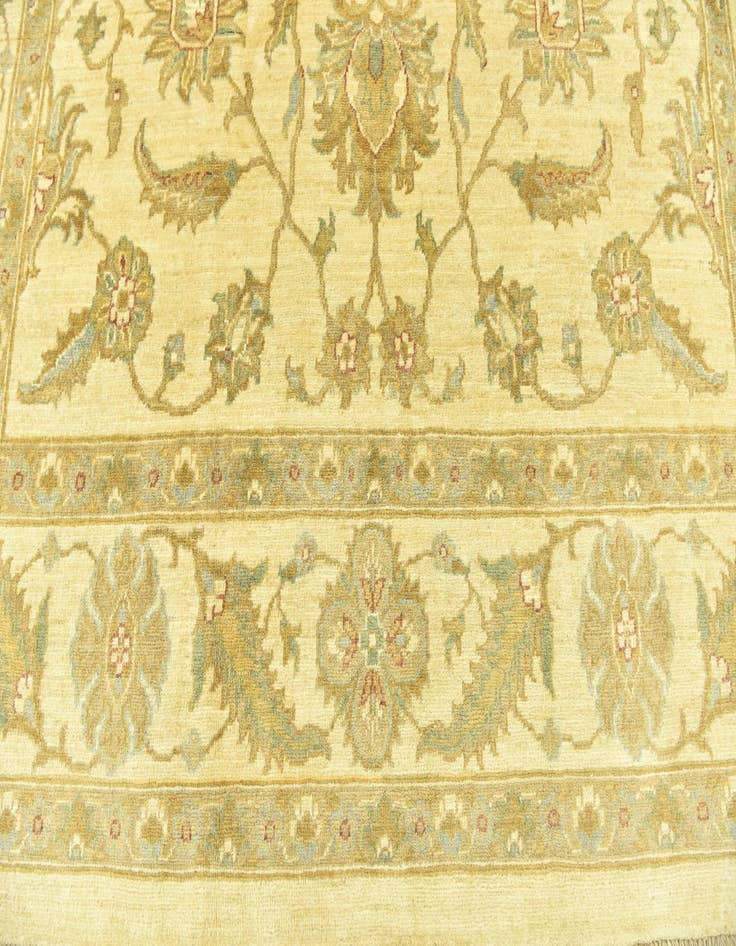 Detail image of  6' 7 x 10'  Hand Knotted Peshawar Ziegler Rug