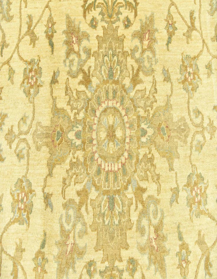 Detail image of  6' 7 x 10'  Hand Knotted Peshawar Ziegler Rug