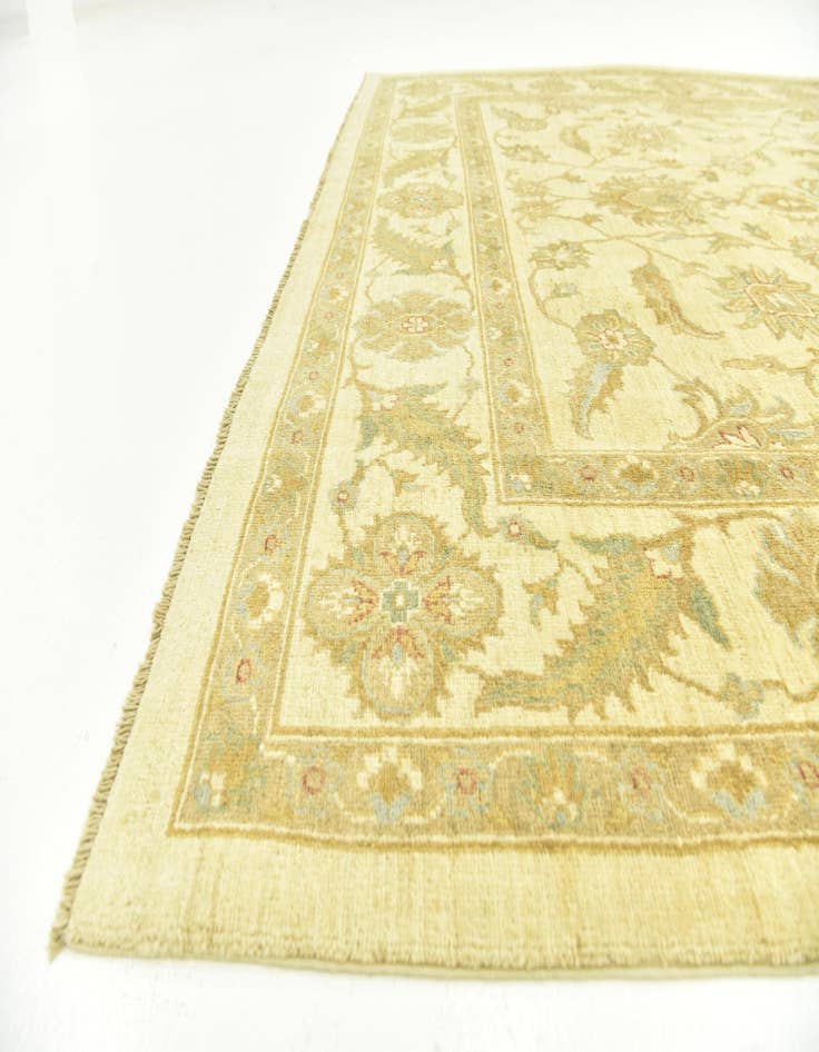 Detail image of  6' 7 x 10'  Hand Knotted Peshawar Ziegler Rug