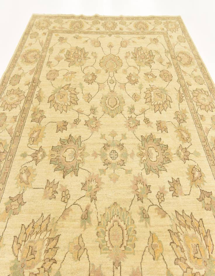 Detail image of  6' 7 x 9' 9  Hand Knotted Peshawar Ziegler Rug