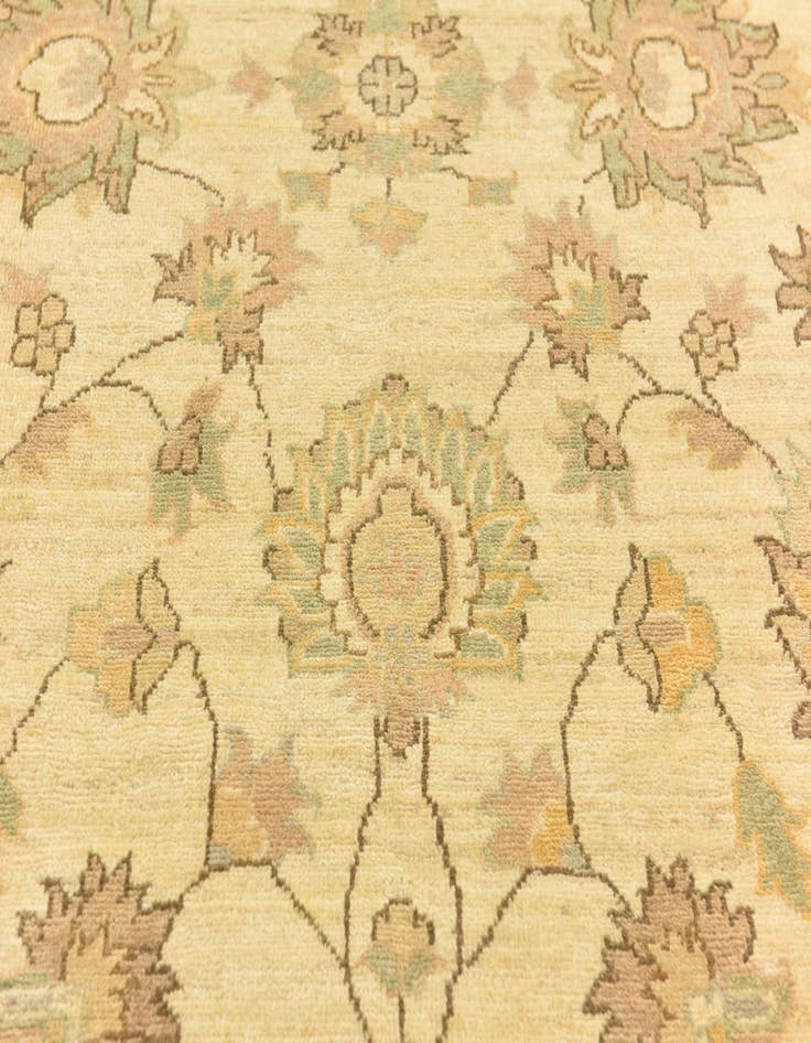 Detail image of  6' 7 x 9' 9  Hand Knotted Peshawar Ziegler Rug