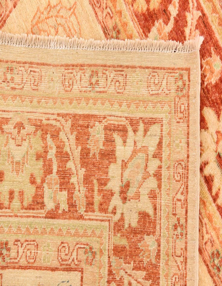 Detail image of  5' 7 x 8'  Hand Knotted Peshawar Ziegler Rug
