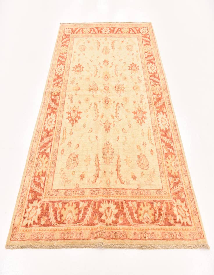 Detail image of  5' 7 x 8'  Hand Knotted Peshawar Ziegler Rug