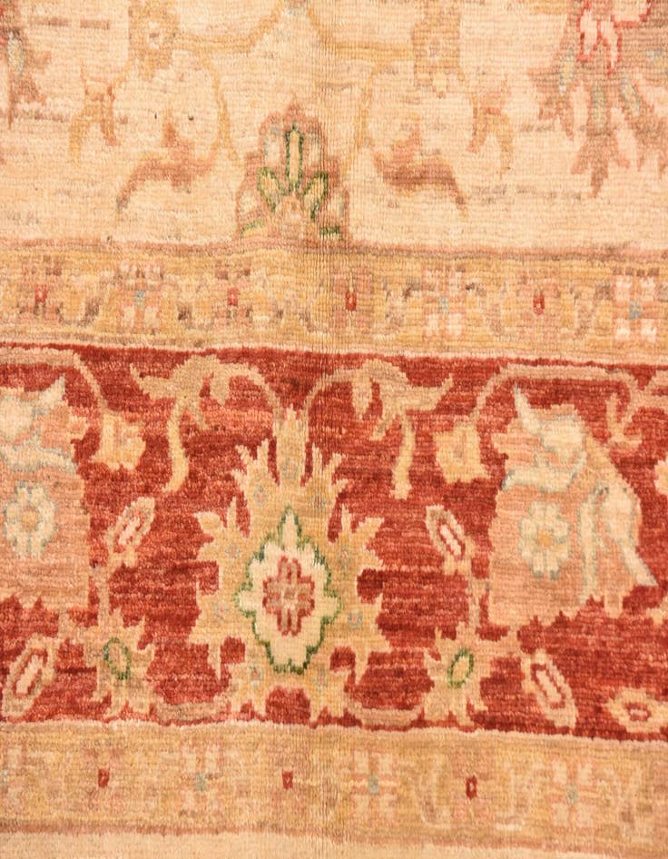 Detail image of  5' 8 x 7' 11  Hand Knotted Peshawar Ziegler Rug