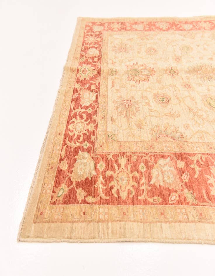 Detail image of  5' 8 x 7' 11  Hand Knotted Peshawar Ziegler Rug