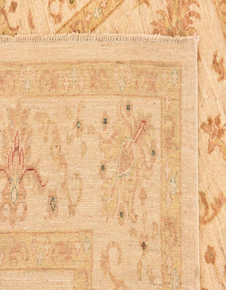 Detail image of  5' 8 x 8'  Hand Knotted Peshawar Ziegler Rug