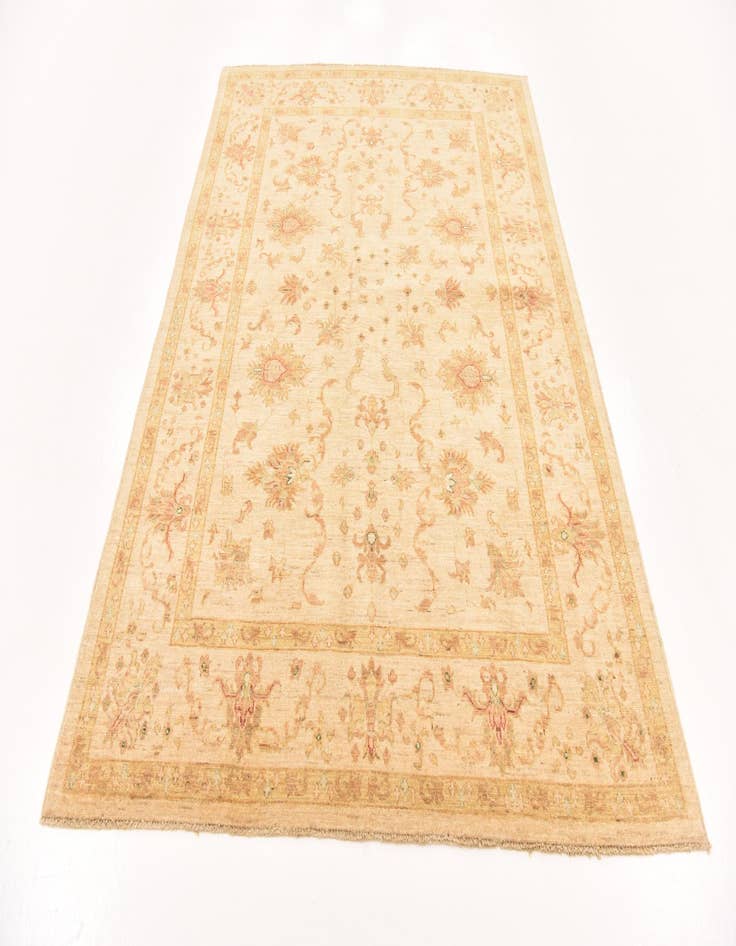 Detail image of  5' 8 x 8'  Hand Knotted Peshawar Ziegler Rug