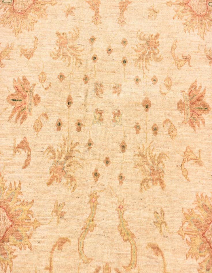 Detail image of  5' 8 x 8'  Hand Knotted Peshawar Ziegler Rug