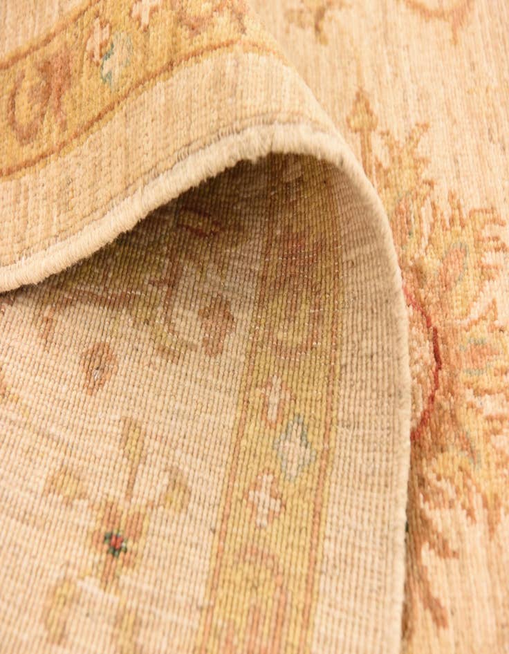 Detail image of  5' 8 x 8'  Hand Knotted Peshawar Ziegler Rug