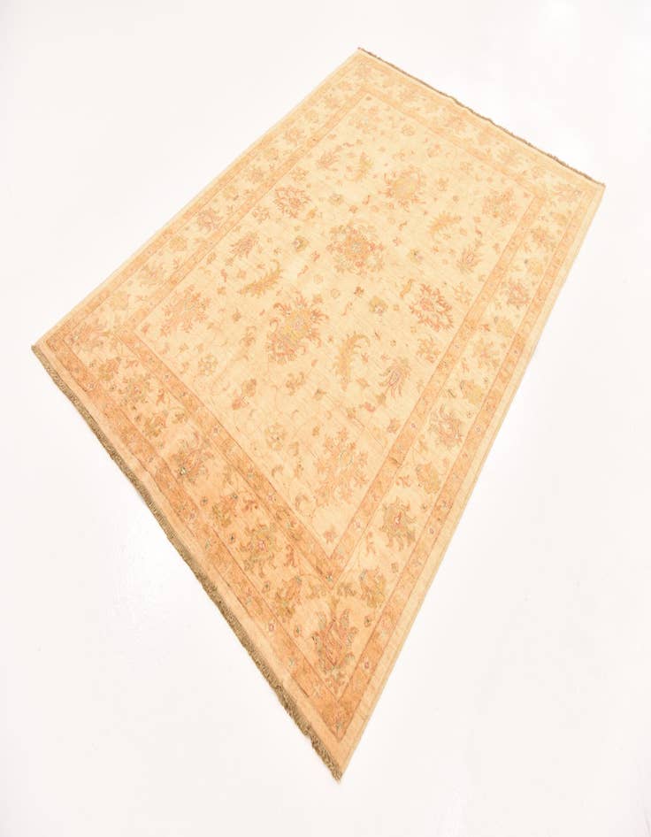 Detail image of  5' 8 x 7' 11  Hand Knotted Peshawar Ziegler Rug