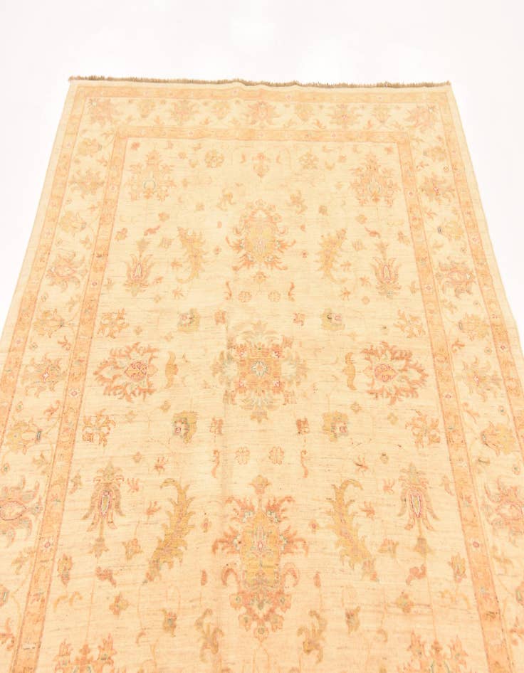 Detail image of  5' 8 x 7' 11  Hand Knotted Peshawar Ziegler Rug