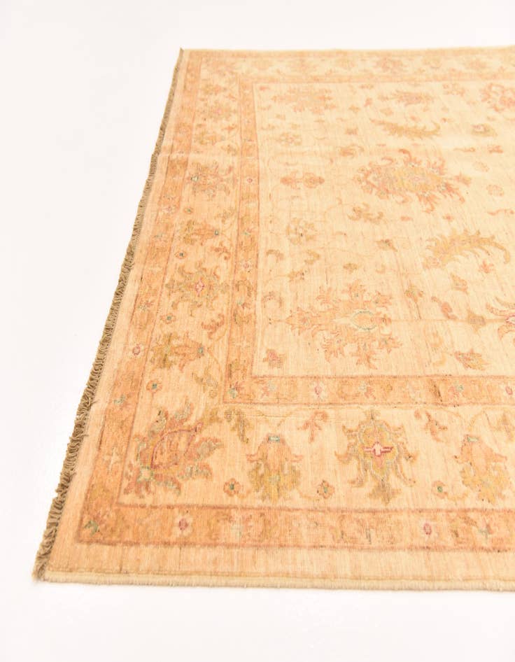 Detail image of  5' 8 x 7' 11  Hand Knotted Peshawar Ziegler Rug