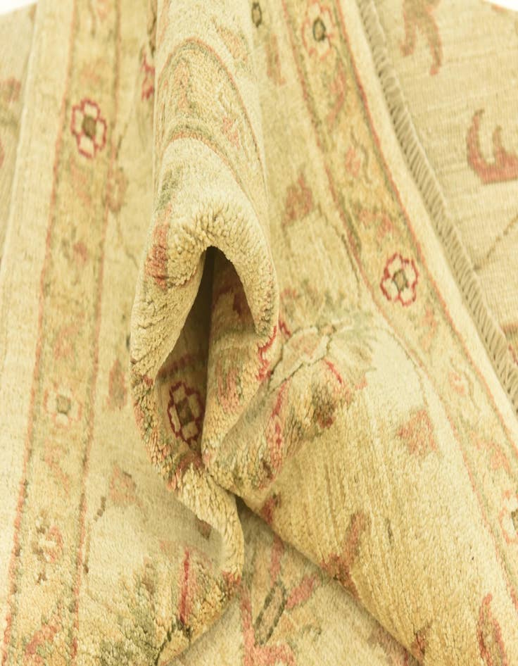 Detail image of  6' 6 x 9'  Hand Knotted Peshawar Ziegler Rug