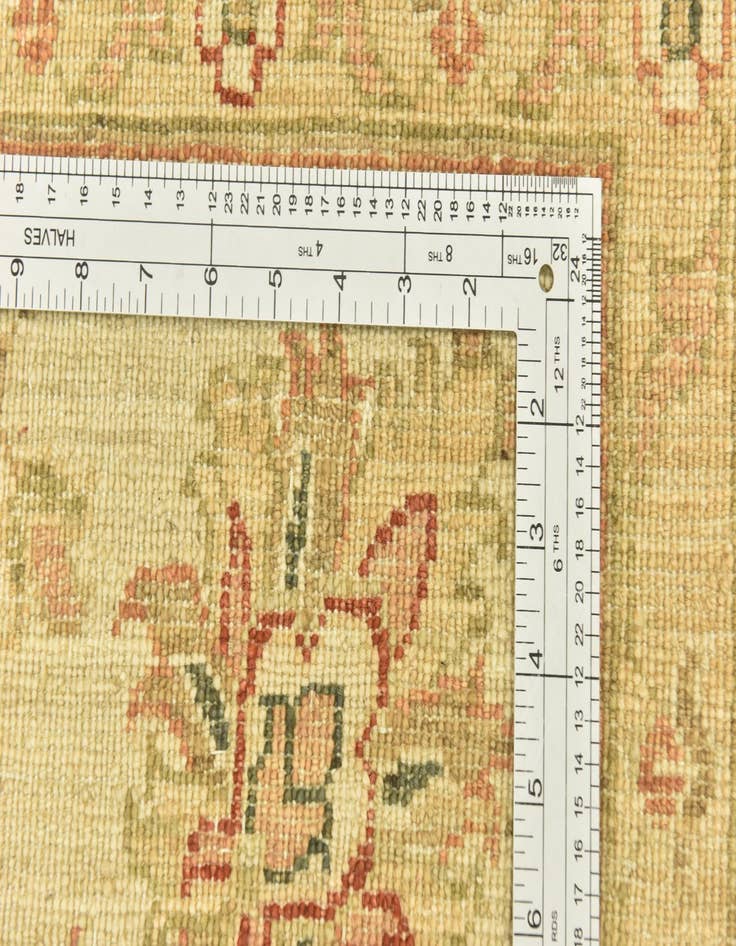 Detail image of  6' 6 x 9'  Hand Knotted Peshawar Ziegler Rug