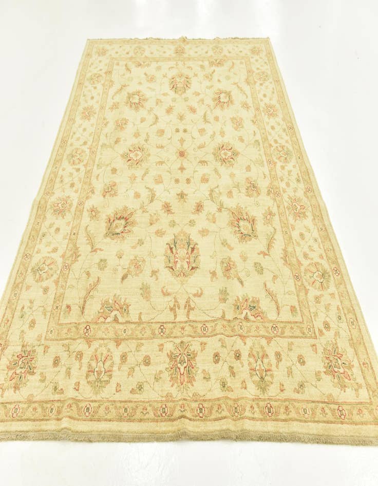 Detail image of  6' 6 x 9'  Hand Knotted Peshawar Ziegler Rug