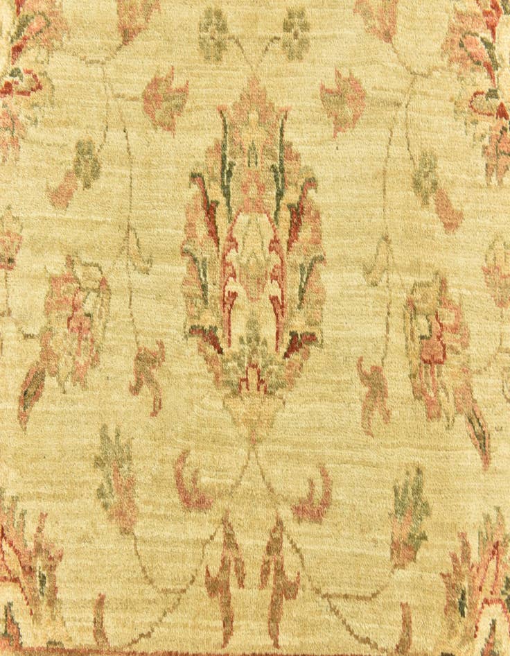 Detail image of  6' 6 x 9'  Hand Knotted Peshawar Ziegler Rug