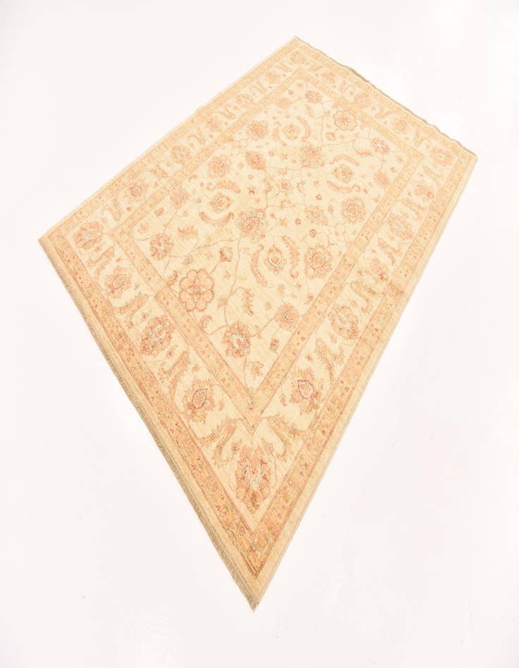 Detail image of  5' 9 x 8' 2  Hand Knotted Peshawar Ziegler Rug