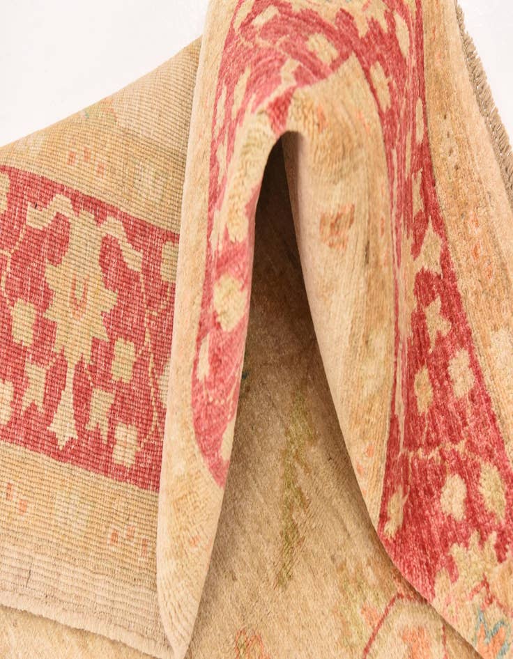 Detail image of  5' 8 x 7' 9  Hand Knotted Peshawar Ziegler Rug