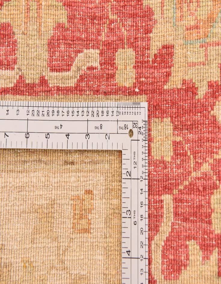 Detail image of  5' 8 x 7' 9  Hand Knotted Peshawar Ziegler Rug