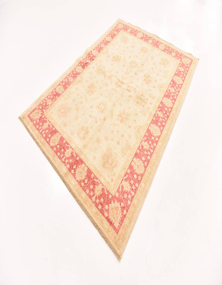 Detail image of  5' 8 x 7' 9  Hand Knotted Peshawar Ziegler Rug