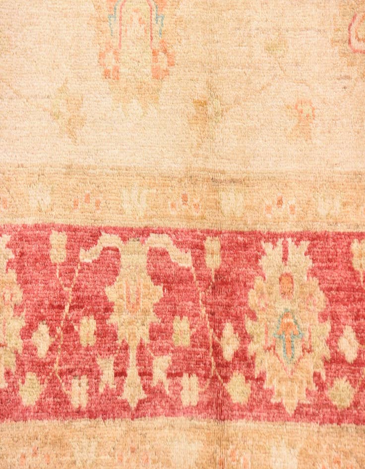 Detail image of  5' 8 x 7' 9  Hand Knotted Peshawar Ziegler Rug