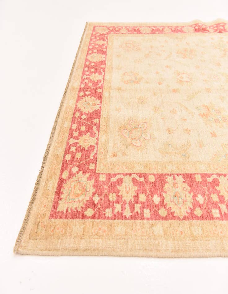 Detail image of  5' 8 x 7' 9  Hand Knotted Peshawar Ziegler Rug