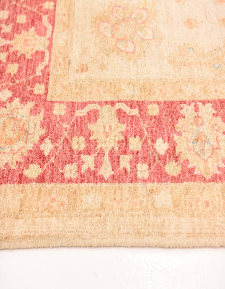 Detail image of  5' 8 x 7' 9  Hand Knotted Peshawar Ziegler Rug