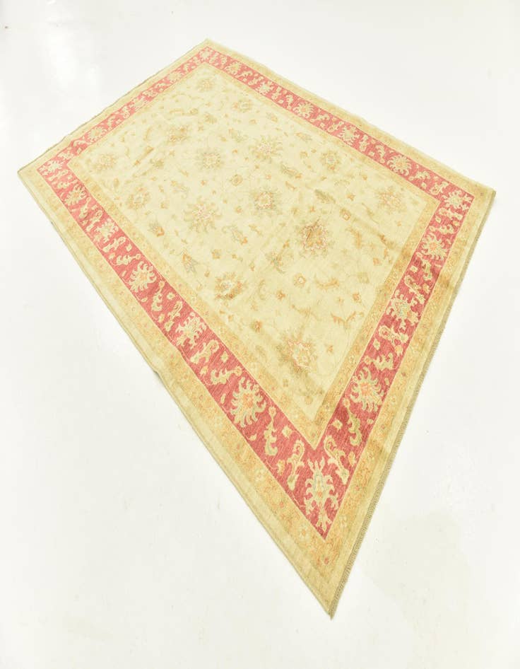 Detail image of  6' 8 x 9' 7  Hand Knotted Peshawar Ziegler Rug