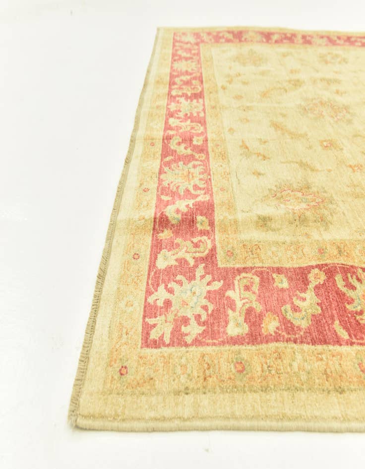 Detail image of  6' 8 x 9' 7  Hand Knotted Peshawar Ziegler Rug