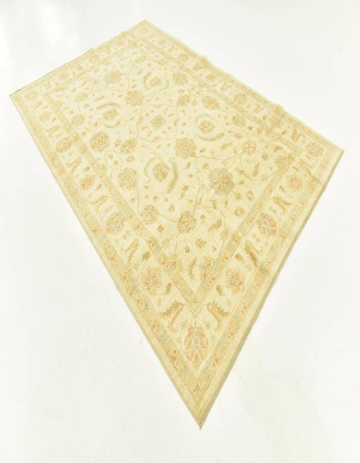 Detail image of  6' 7 x 9' 7  Hand Knotted Peshawar Ziegler Rug