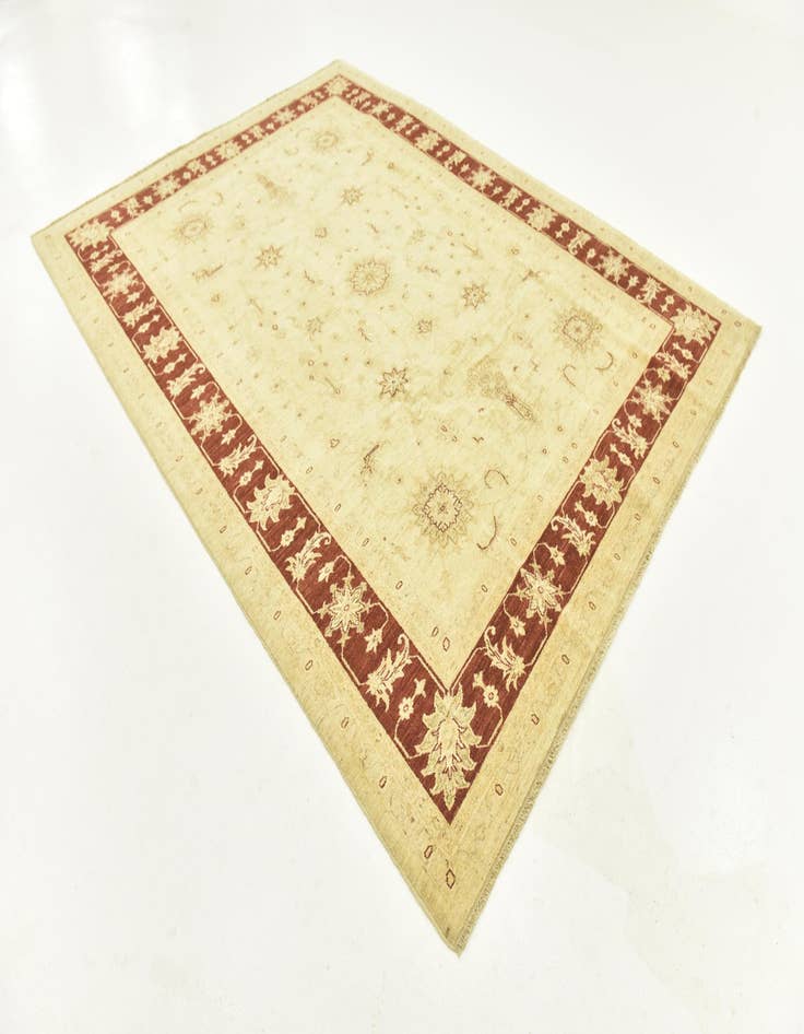 Detail image of  7' 1 x 9' 5  Hand Knotted Peshawar Ziegler Rug