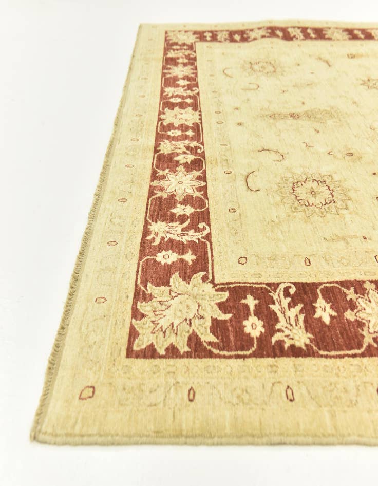 Detail image of  7' 1 x 9' 5  Hand Knotted Peshawar Ziegler Rug