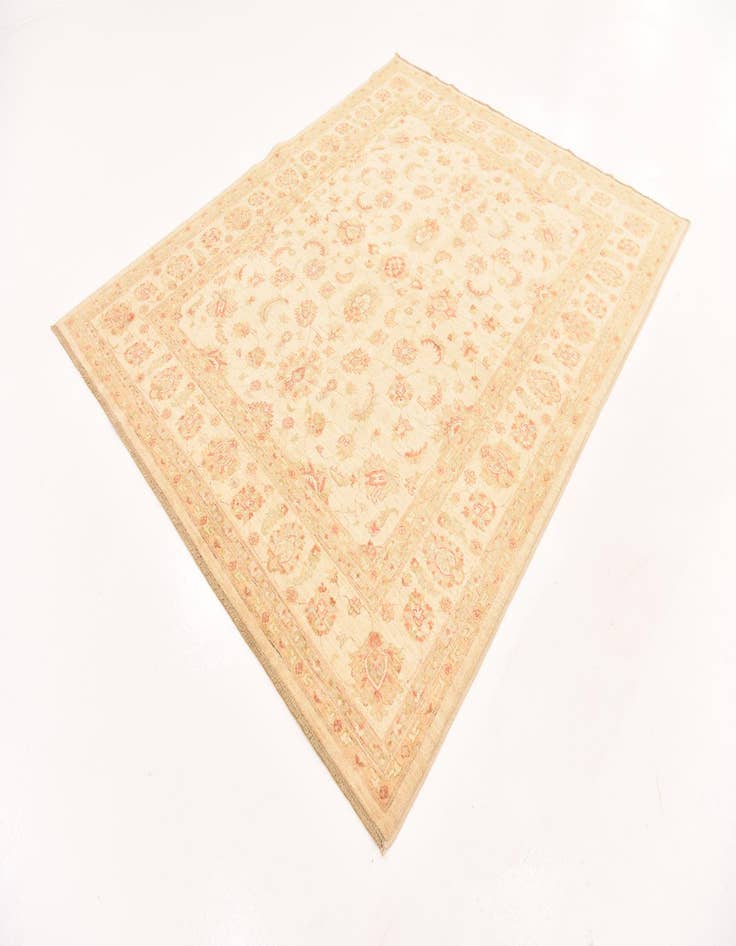 Detail image of  6' 8 x 8' 3  Hand Knotted Peshawar Ziegler Rug