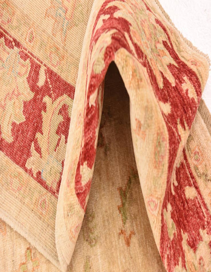 Detail image of  5' 10 x 7' 11  Hand Knotted Peshawar Ziegler Rug