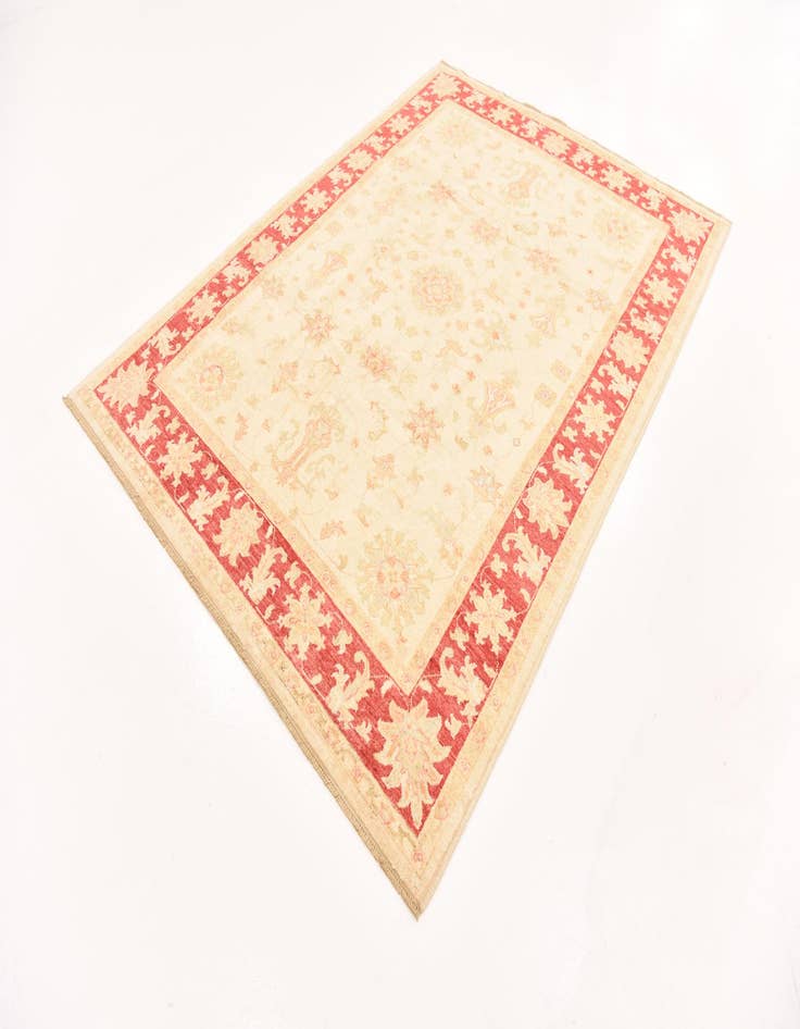 Detail image of  5' 10 x 7' 11  Hand Knotted Peshawar Ziegler Rug