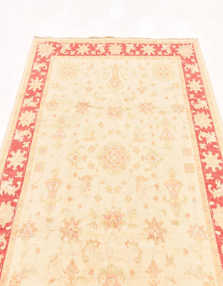 Detail image of  5' 10 x 7' 11  Hand Knotted Peshawar Ziegler Rug