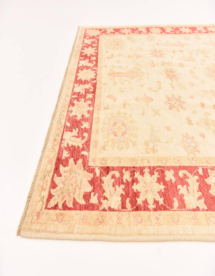 Detail image of  5' 10 x 7' 11  Hand Knotted Peshawar Ziegler Rug