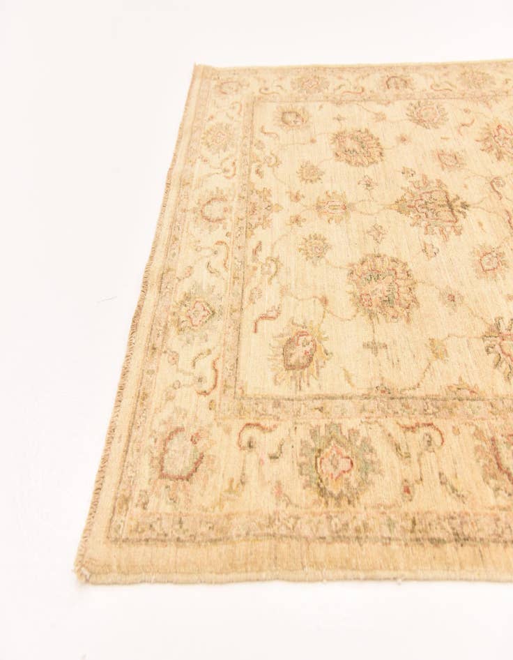 Detail image of  4' 1 x 6'  Hand Knotted Peshawar Ziegler Rug