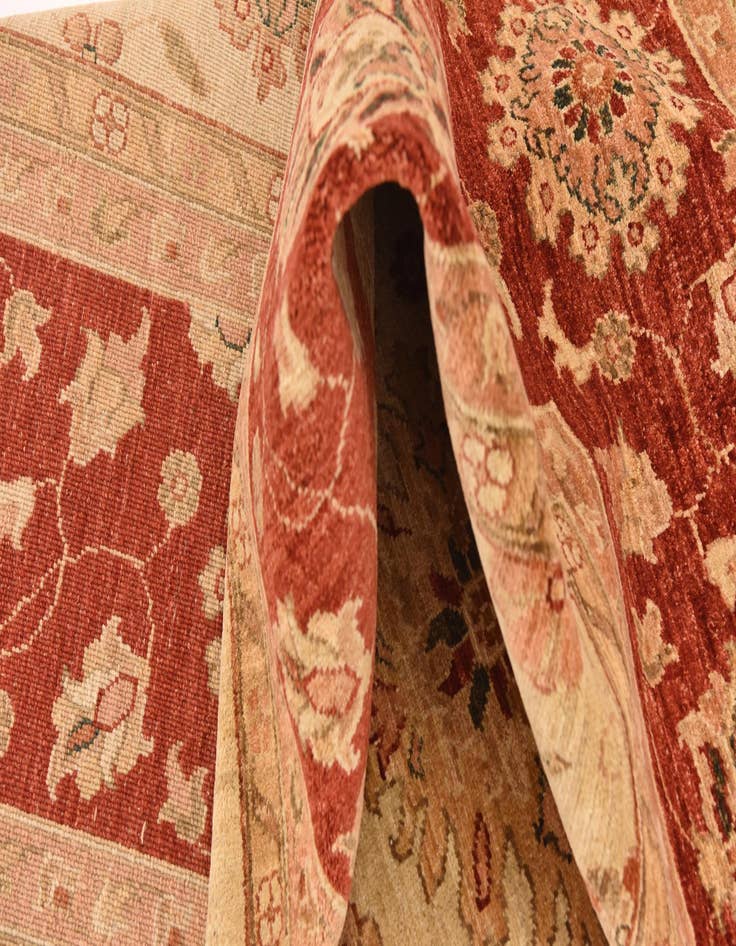 Detail image of  9' 9 x 12' 9  Hand Knotted Peshawar Ziegler Rug