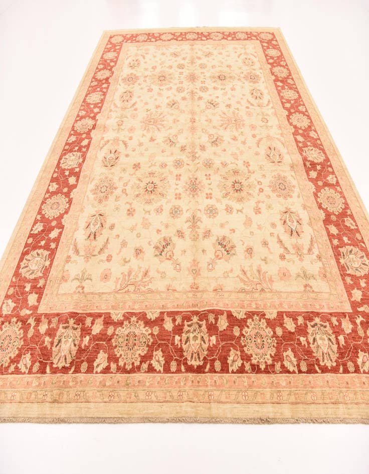 Detail image of  9' 9 x 12' 9  Hand Knotted Peshawar Ziegler Rug