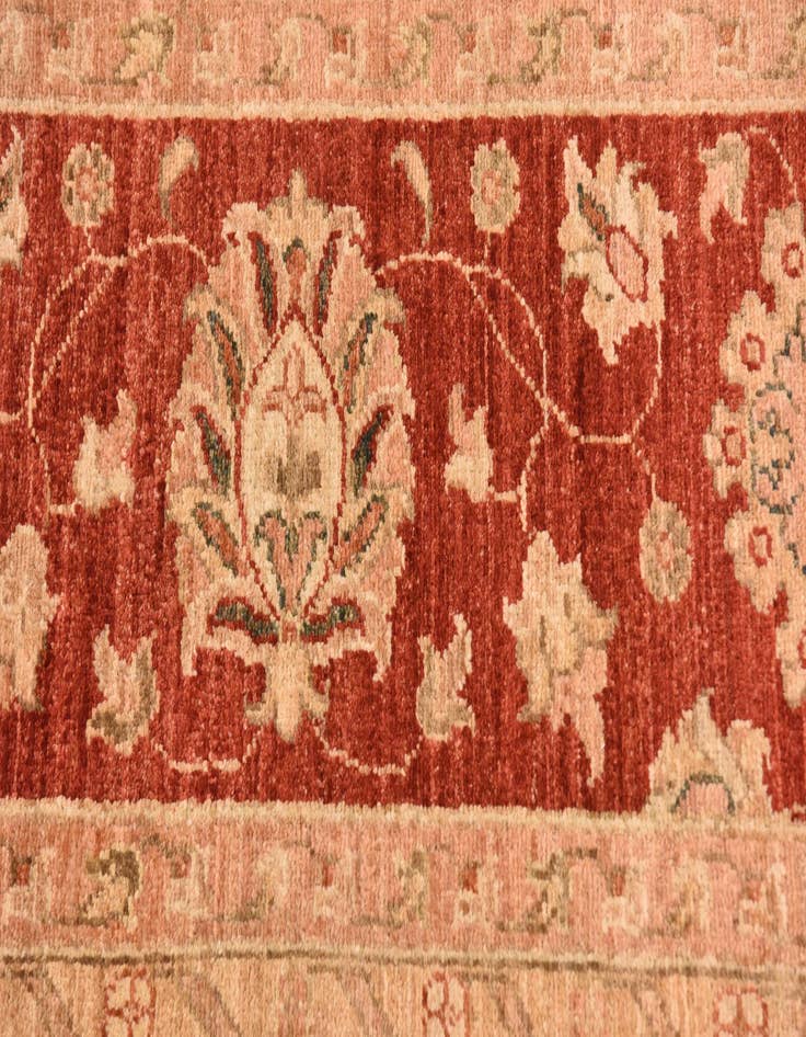 Detail image of  9' 9 x 12' 9  Hand Knotted Peshawar Ziegler Rug