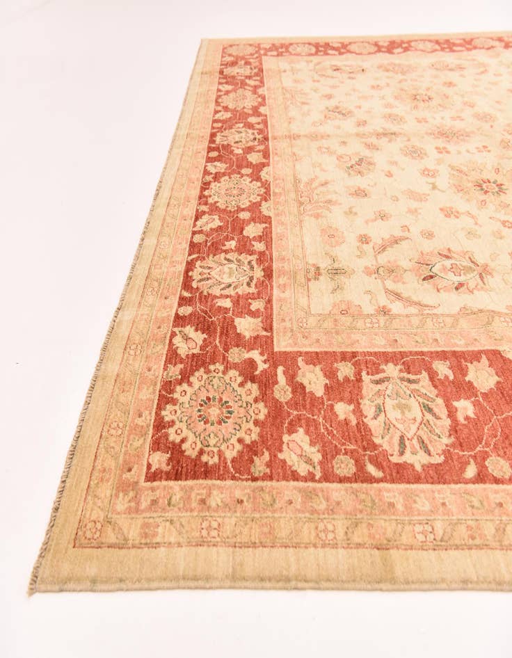 Detail image of  9' 9 x 12' 9  Hand Knotted Peshawar Ziegler Rug