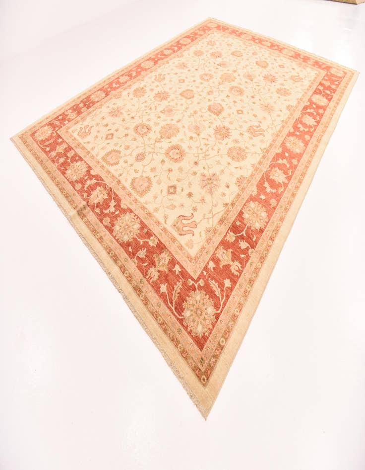 Detail image of  10' x 13' 9  Hand Knotted Peshawar Ziegler Rug